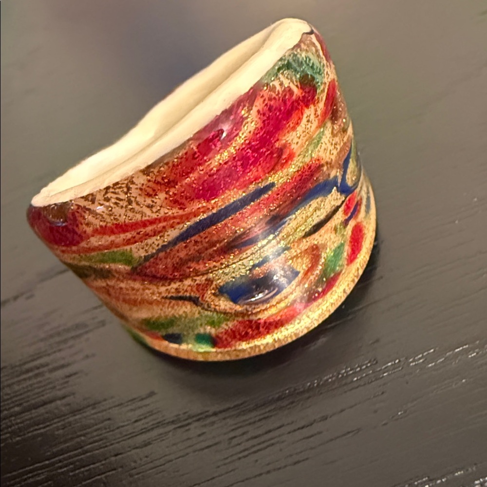 Murano art glass ring size 9